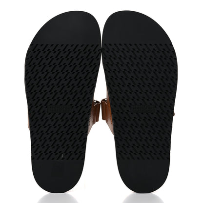 Hermes Calfskin Mens Chypre Sandals 42 Gold 4 of 9