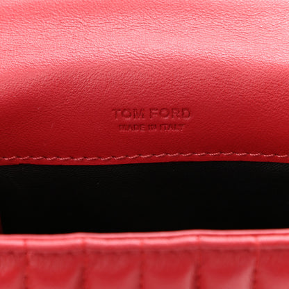Tom Ford Calfskin Quilted Small Natalia Shoulder Bag Fire 6 of 10