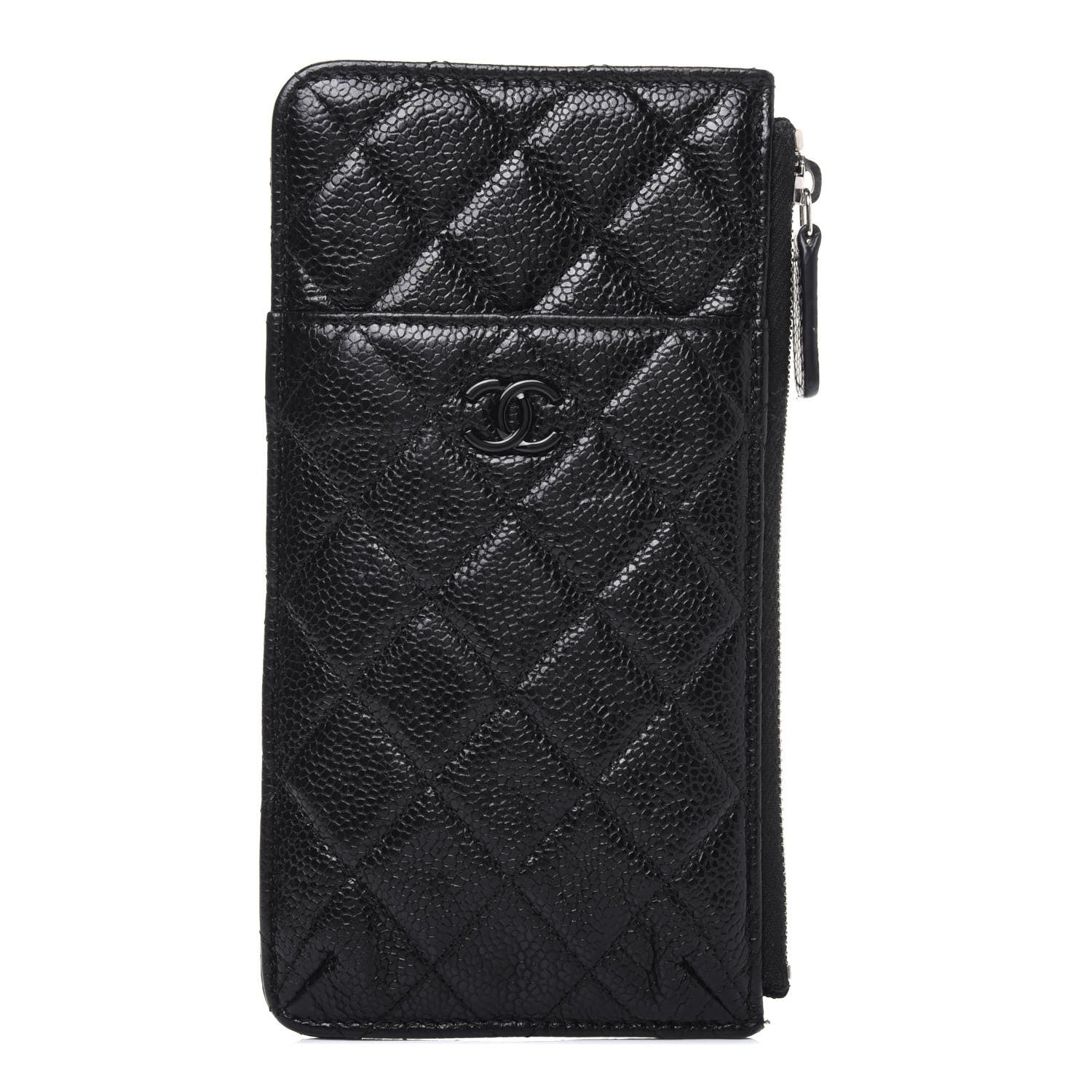 Chanel Caviar Quilted Classic Flat Wallet Pouch So Black 1 of 15