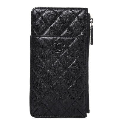 Chanel Caviar Quilted Classic Flat Wallet Pouch So Black 1 of 14