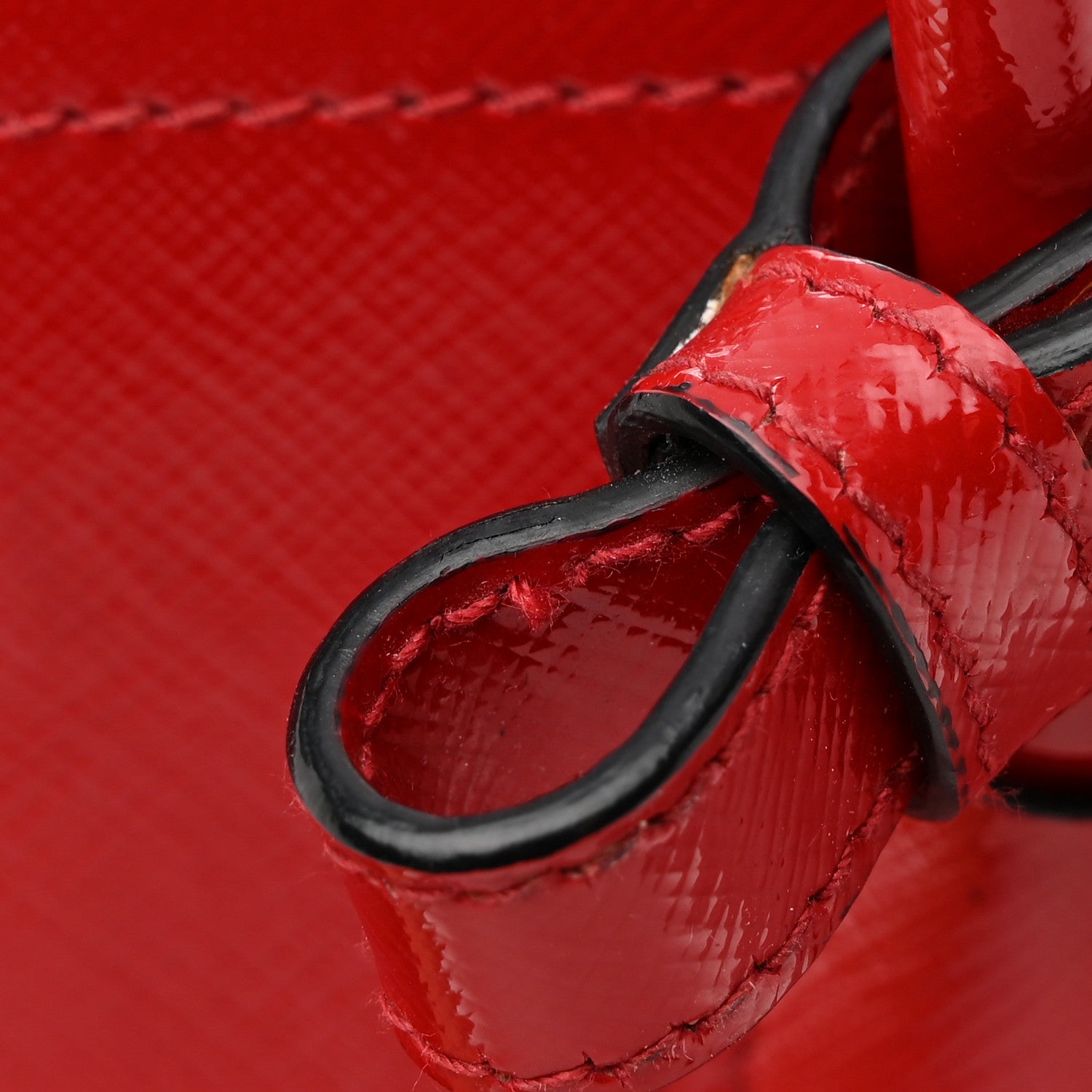 Prada Saffiano Vernice Medium Double Bag Rosso 12 of 12