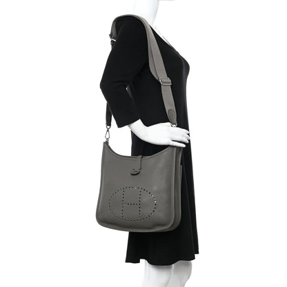 Hermes Taurillon Clemence Evelyne III PM Gris Asphalte 2 of 11