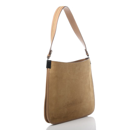 Gucci Suede Shoulder Bag Brown 3 of 12