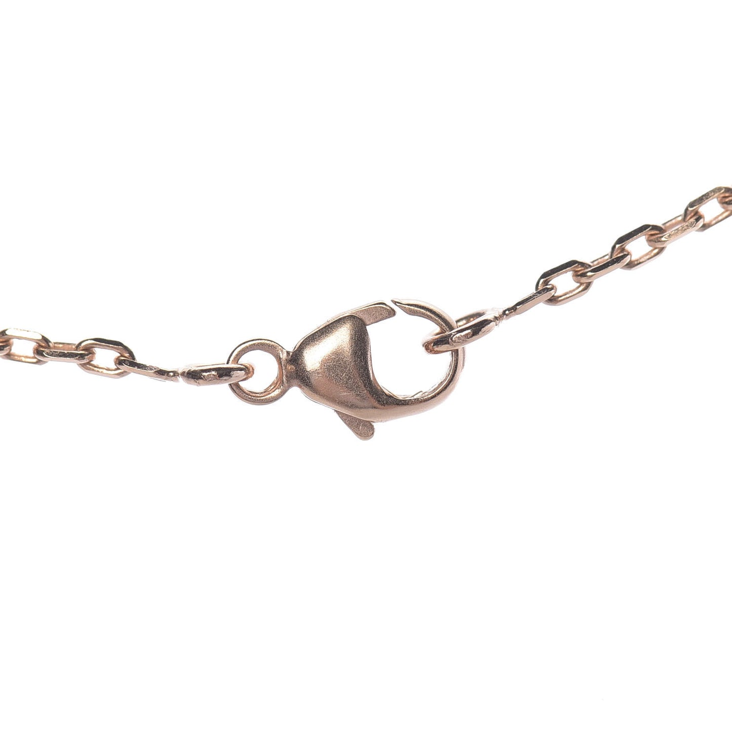 Lacquered Rose Gold Mini Pop H Pendant Necklace White