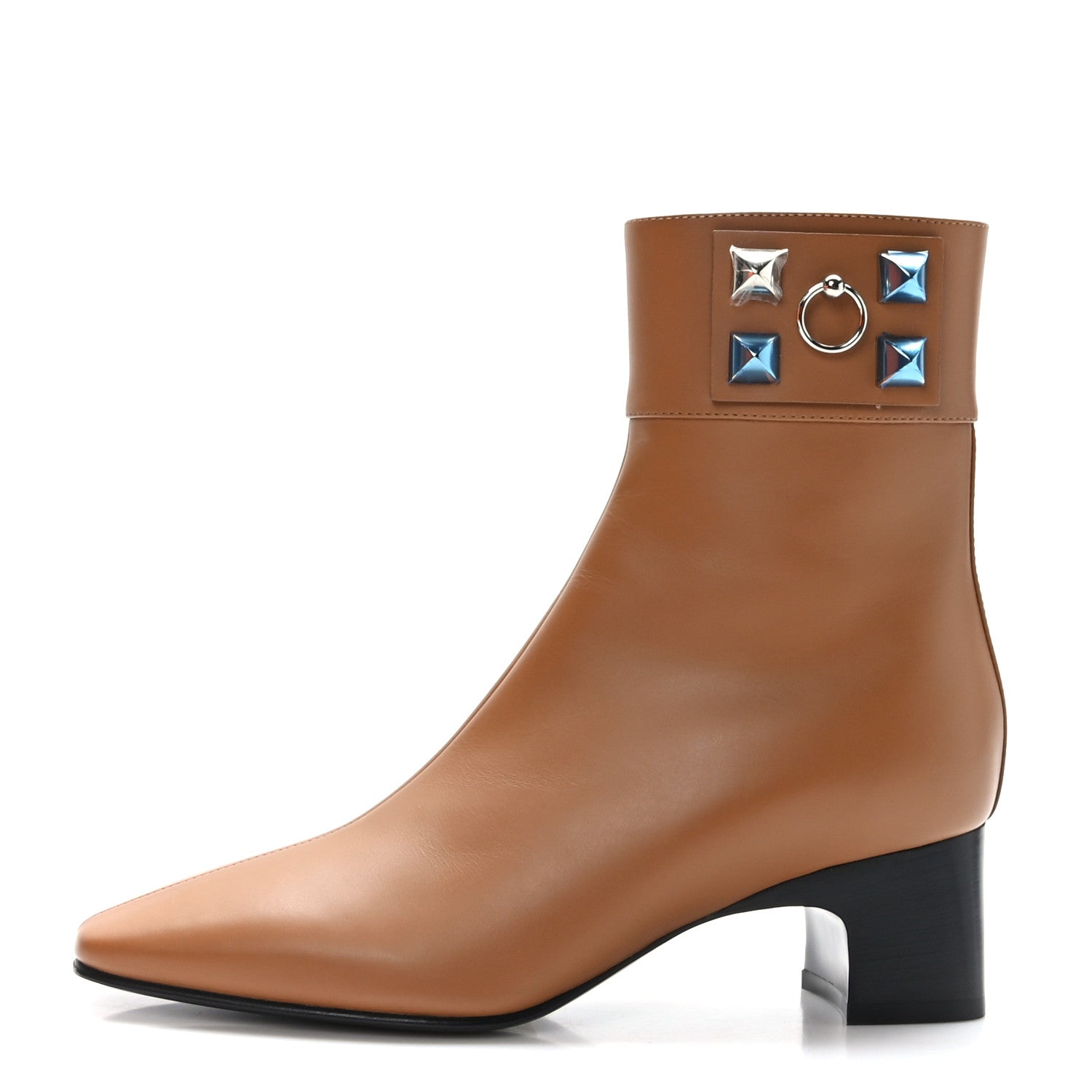 Hermes Calfskin Decouverte 50 Ankle Boots 36.5 Beige Dore 1 of 9