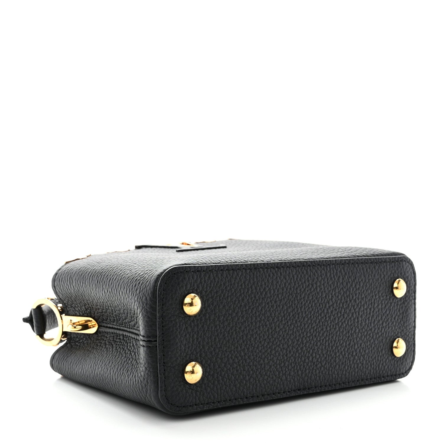 Louis Vuitton LOUIS VUITTON Taurillon Embellished Flower Crown Capucines Mini Black 4 of 10