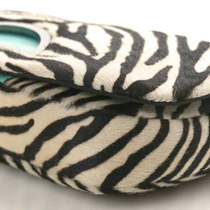 Christian Dior Pony Hair Leopard Print Malice Shoulder Bag White Black Blue 10 of 11