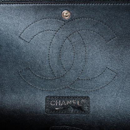 Chanel Metallic Caviar Quilted Jumbo Double Flap Dark Grey 6 of 7