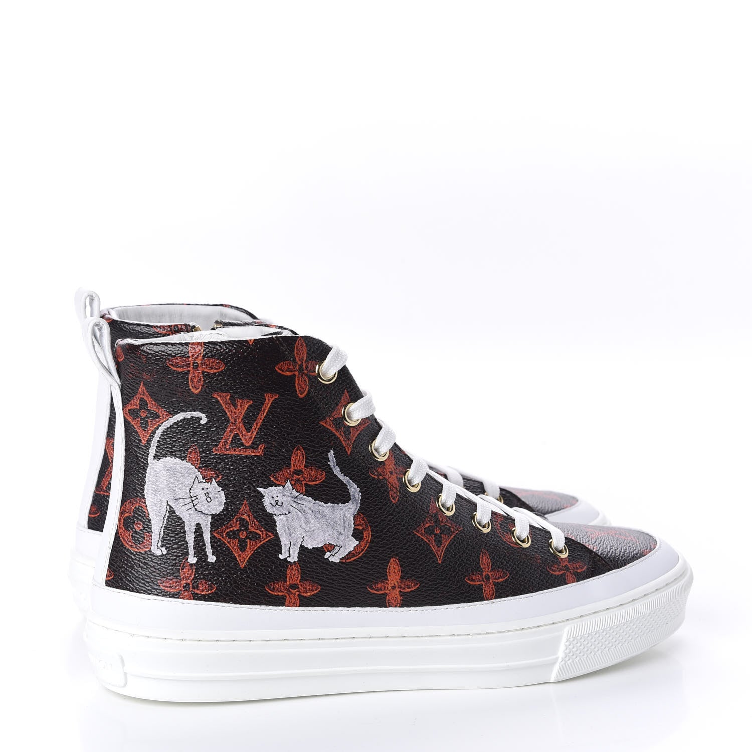 Louis Vuitton Catogram Stellar Sneaker Boots 37.5 Marron 4 of 9