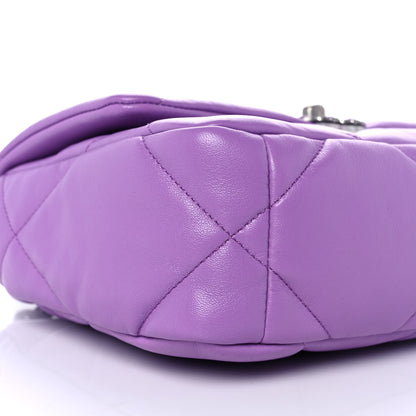 Chanel Lambskin Quilted Medium Chanel 19 Flap Light Purple 8 of 10
