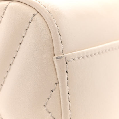 Gucci Calfskin Matelasse Mini GG Marmont Top Handle Shoulder Bag White 14 of 17