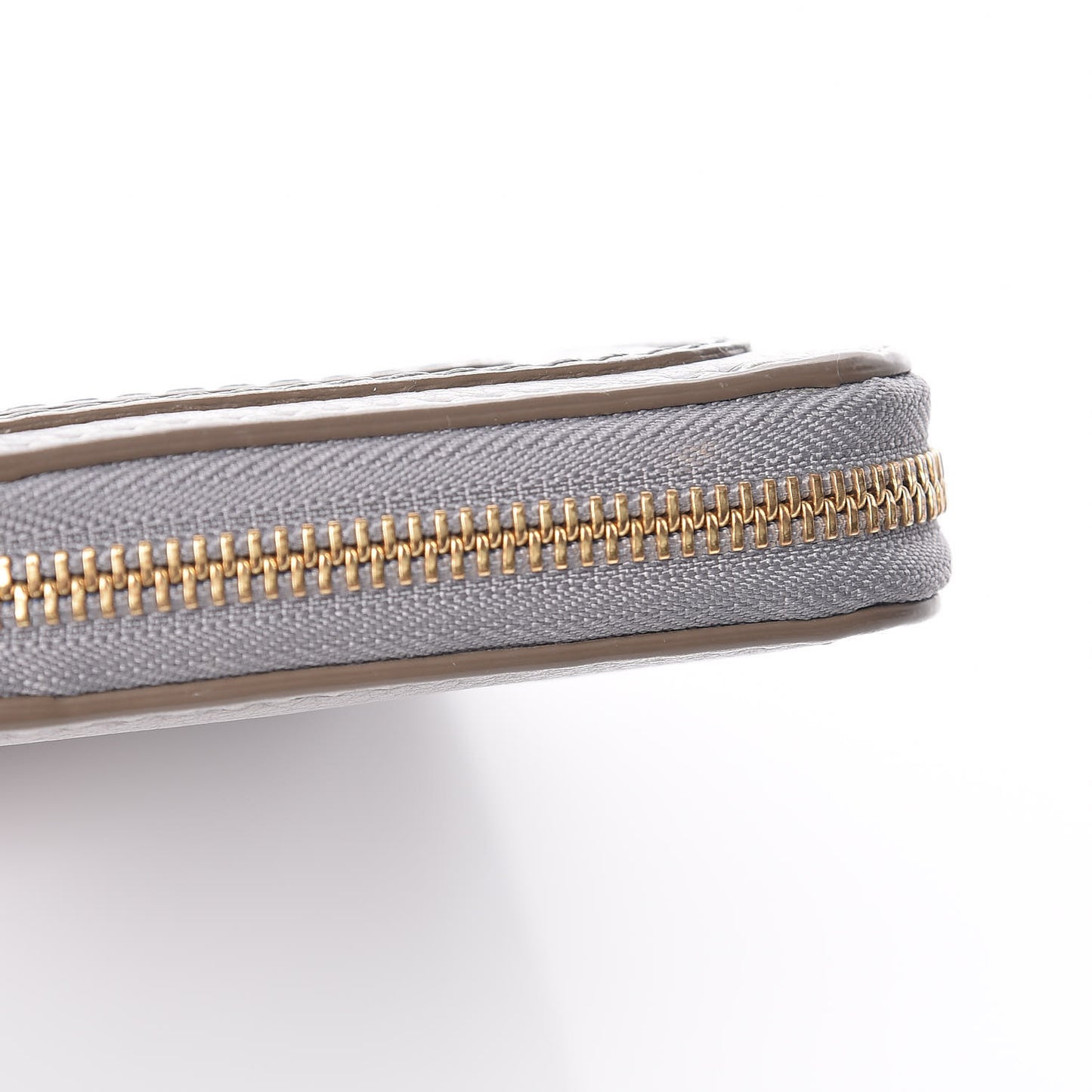 Calfskin Marcie Long Zip Around Wallet Cashmere Grey