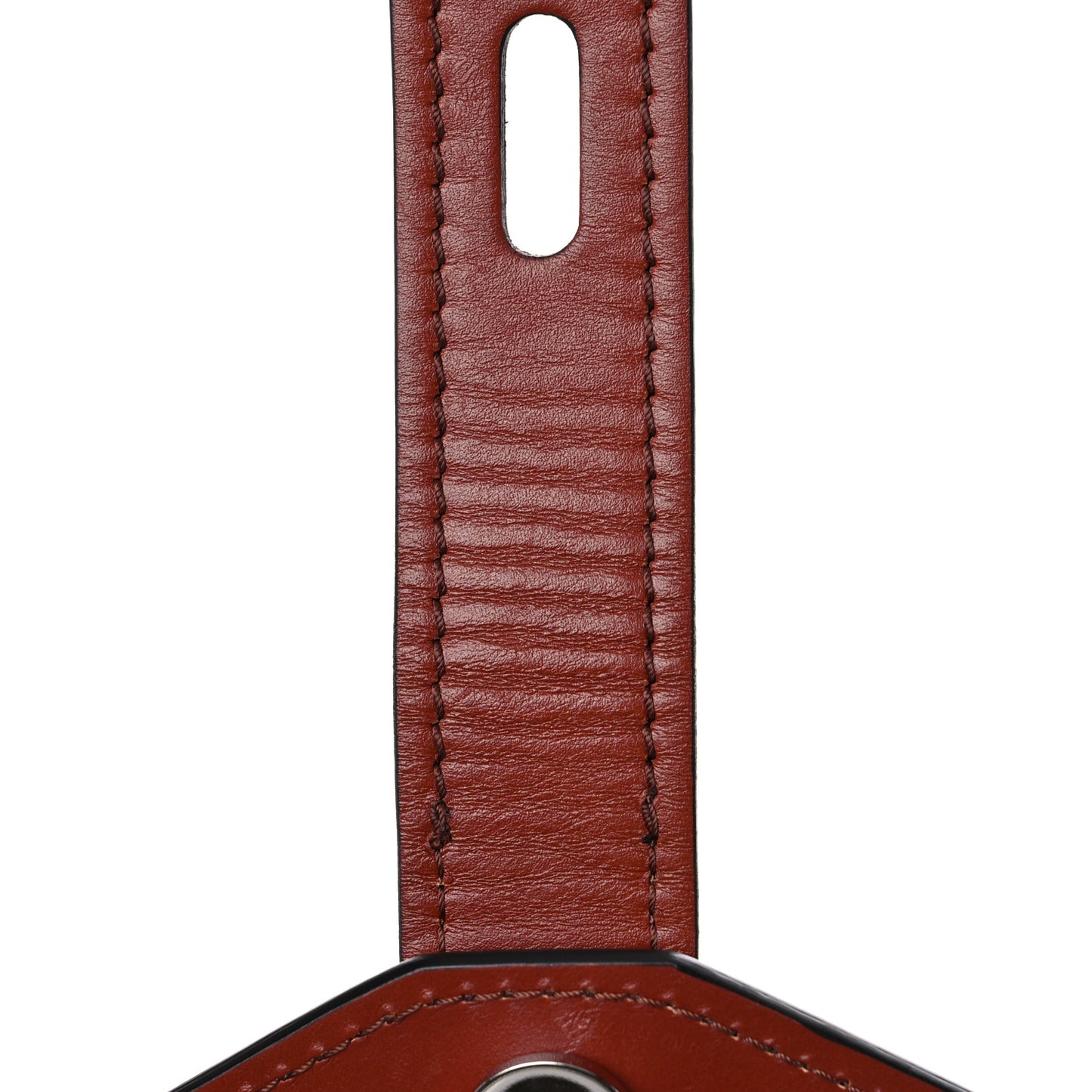 Shiny Goatskin Calfskin Mini Aby Chain Shoulder Bag Sepia Brown