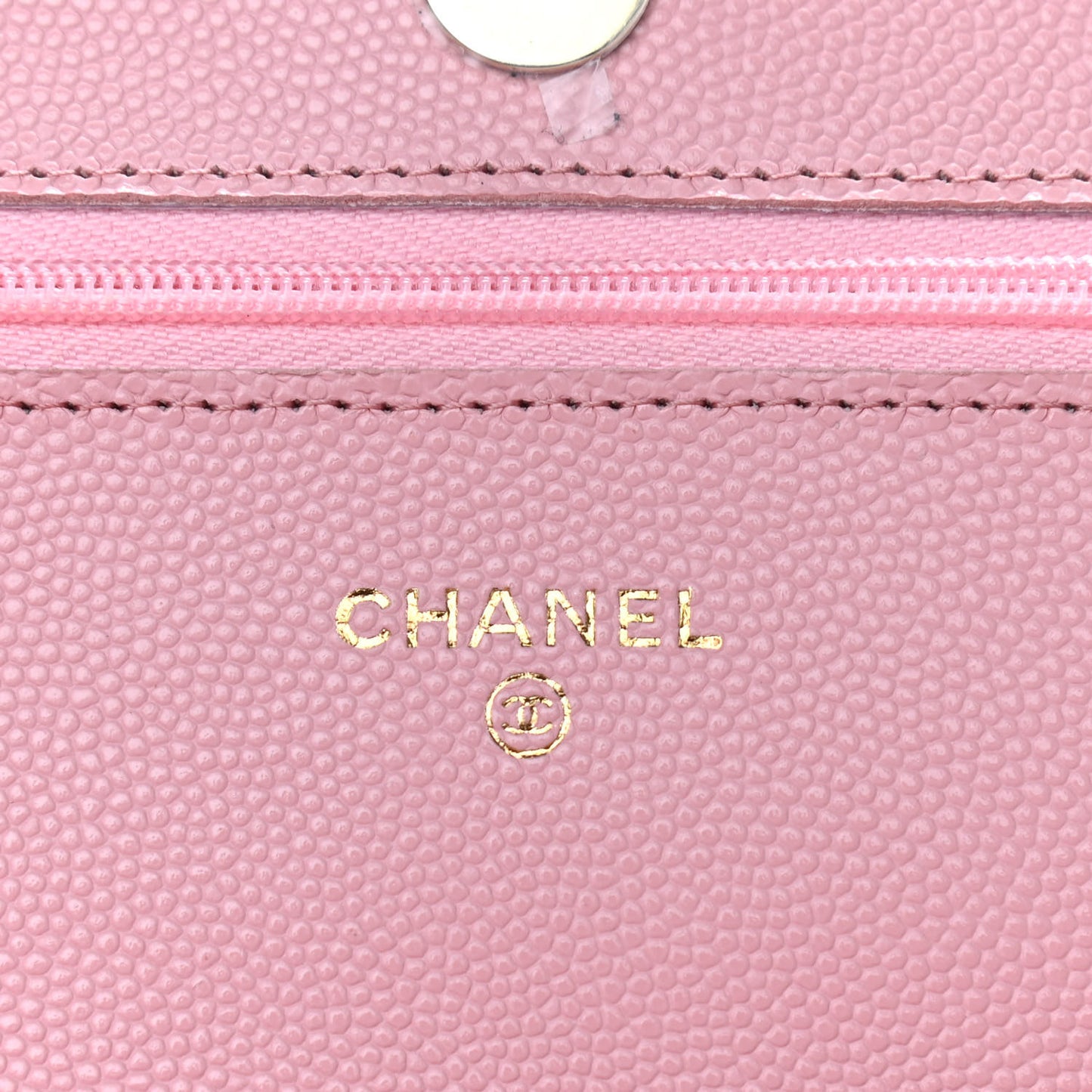 Caviar Quilted Wallet on Chain WOC Pink