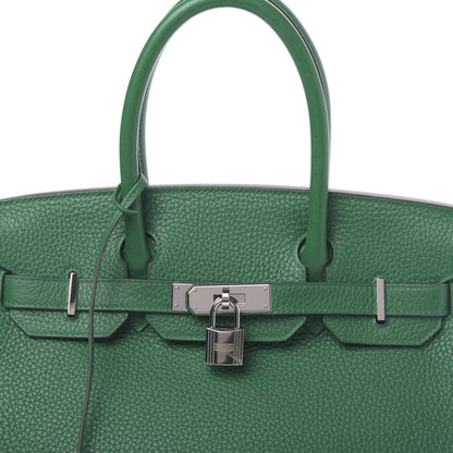 Hermes Taurillon Clemence Birkin 30 Vert Vertigo 7 of 12