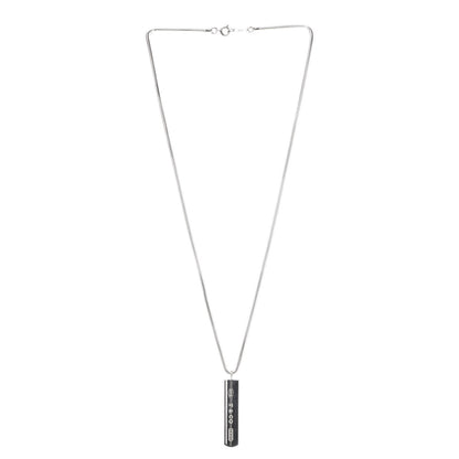 Tiffany Sterling Silver 1837 Bar Pendant Necklace 3 of 5