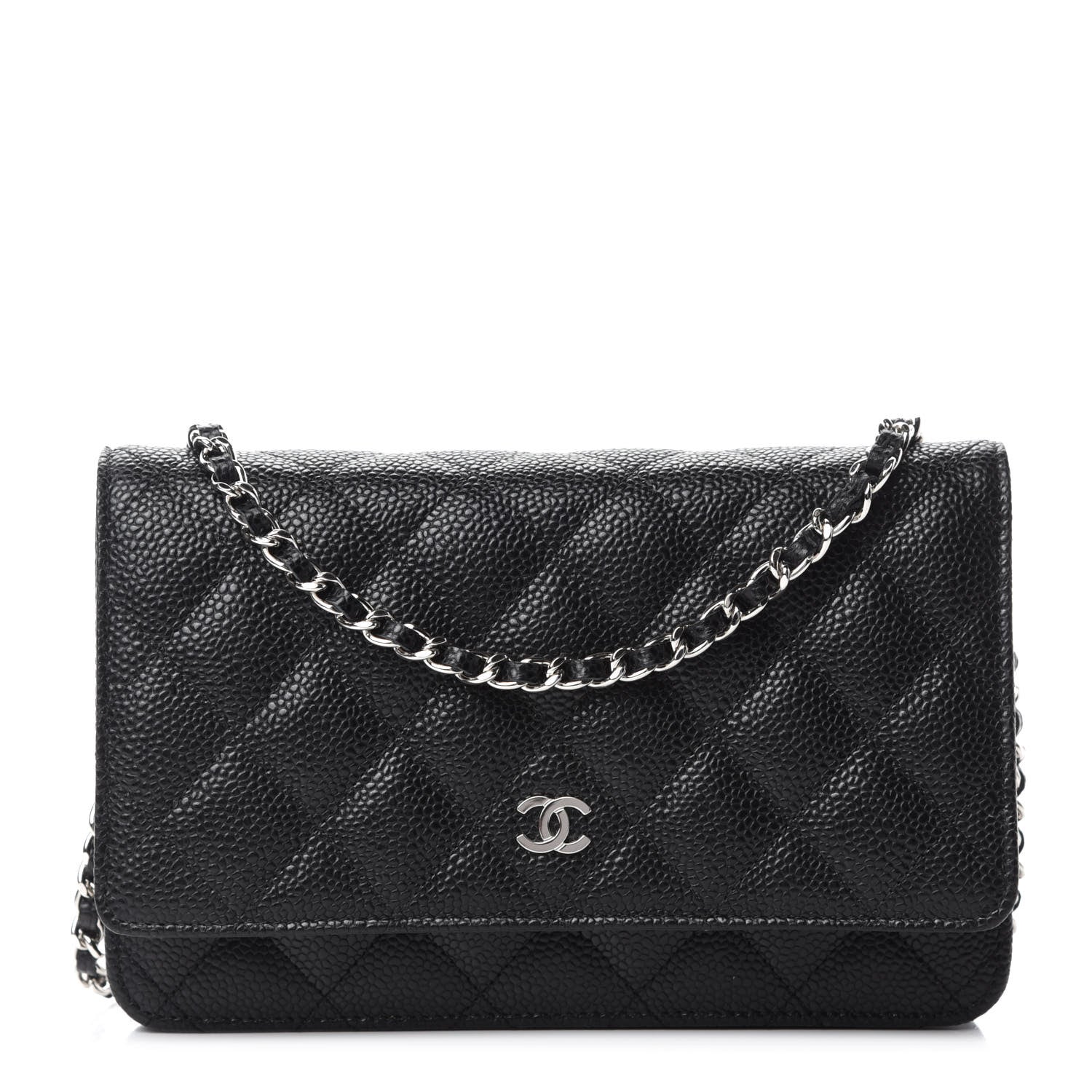 Chanel Caviar Quilted Wallet On Chain WOC Black 1 of 12