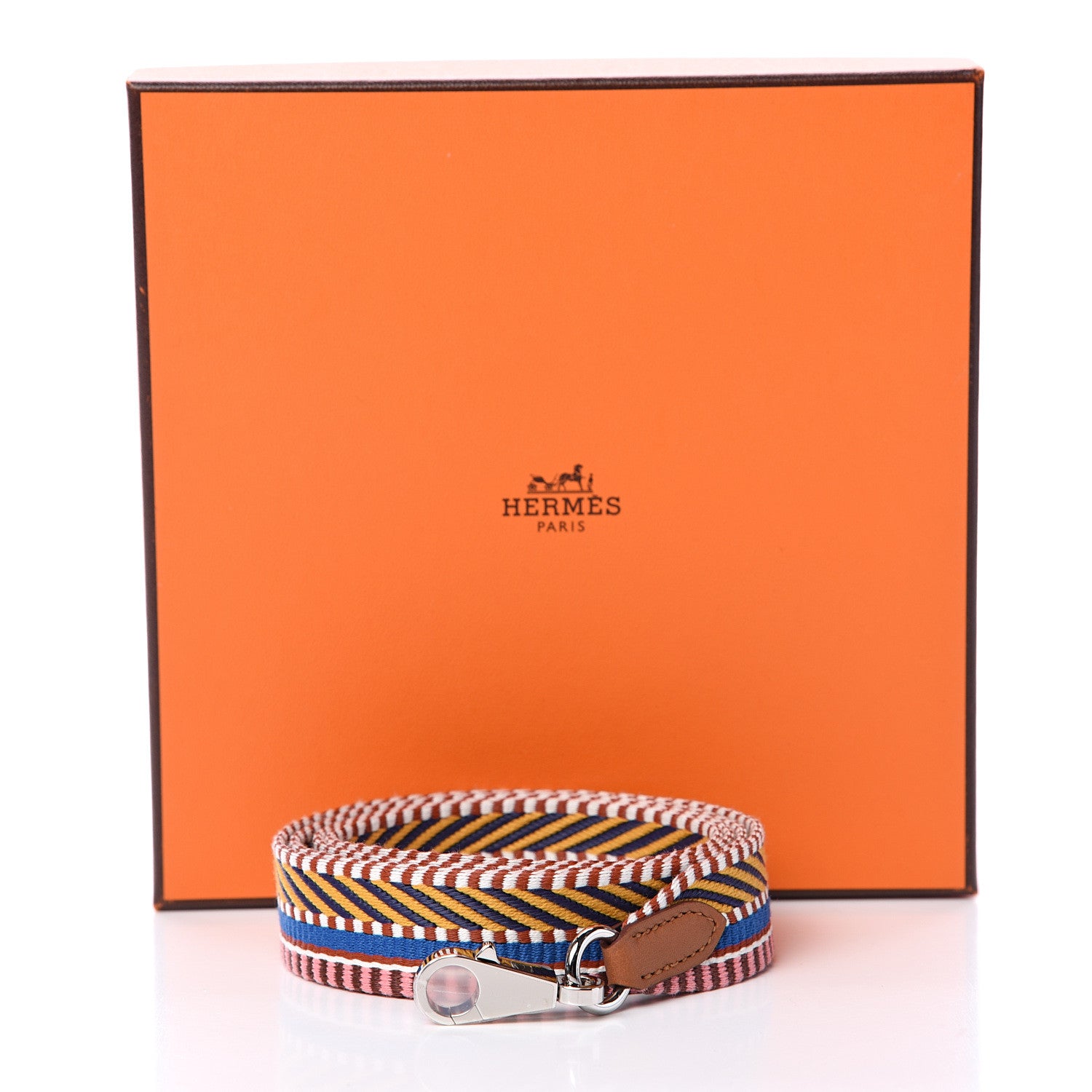 Hermes Toile Swift 25mm Sangle Cavale Shoulder Strap Amber Rose Ete Gold 5 of 5