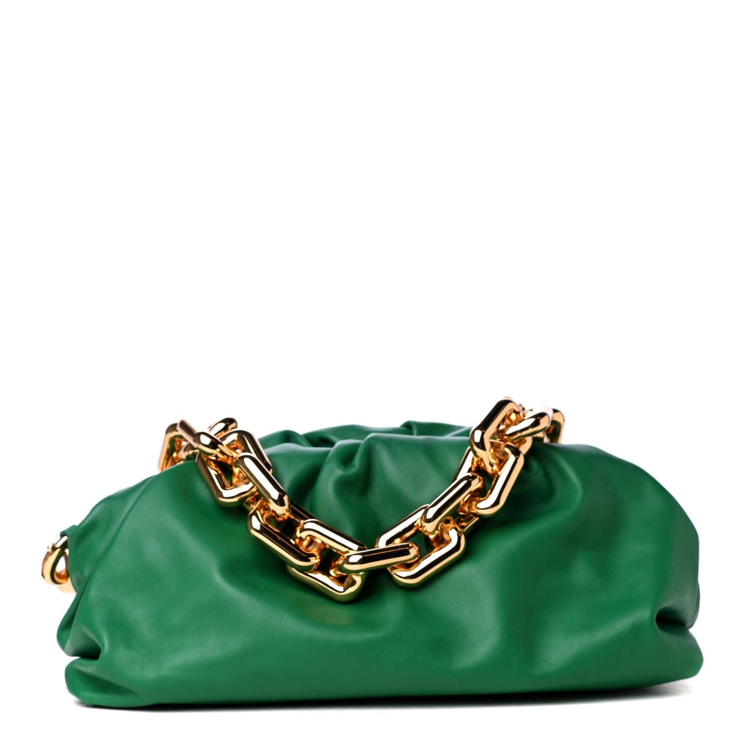 Bottega Veneta Calfskin The Pouch Chain Racing Green 1 of 4
