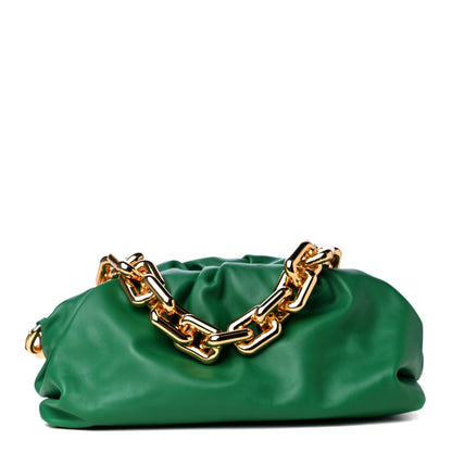 Bottega Veneta Calfskin The Pouch Chain Racing Green 1 of 4