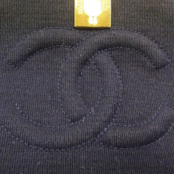 Jersey Ribbon Stitch Flap Navy