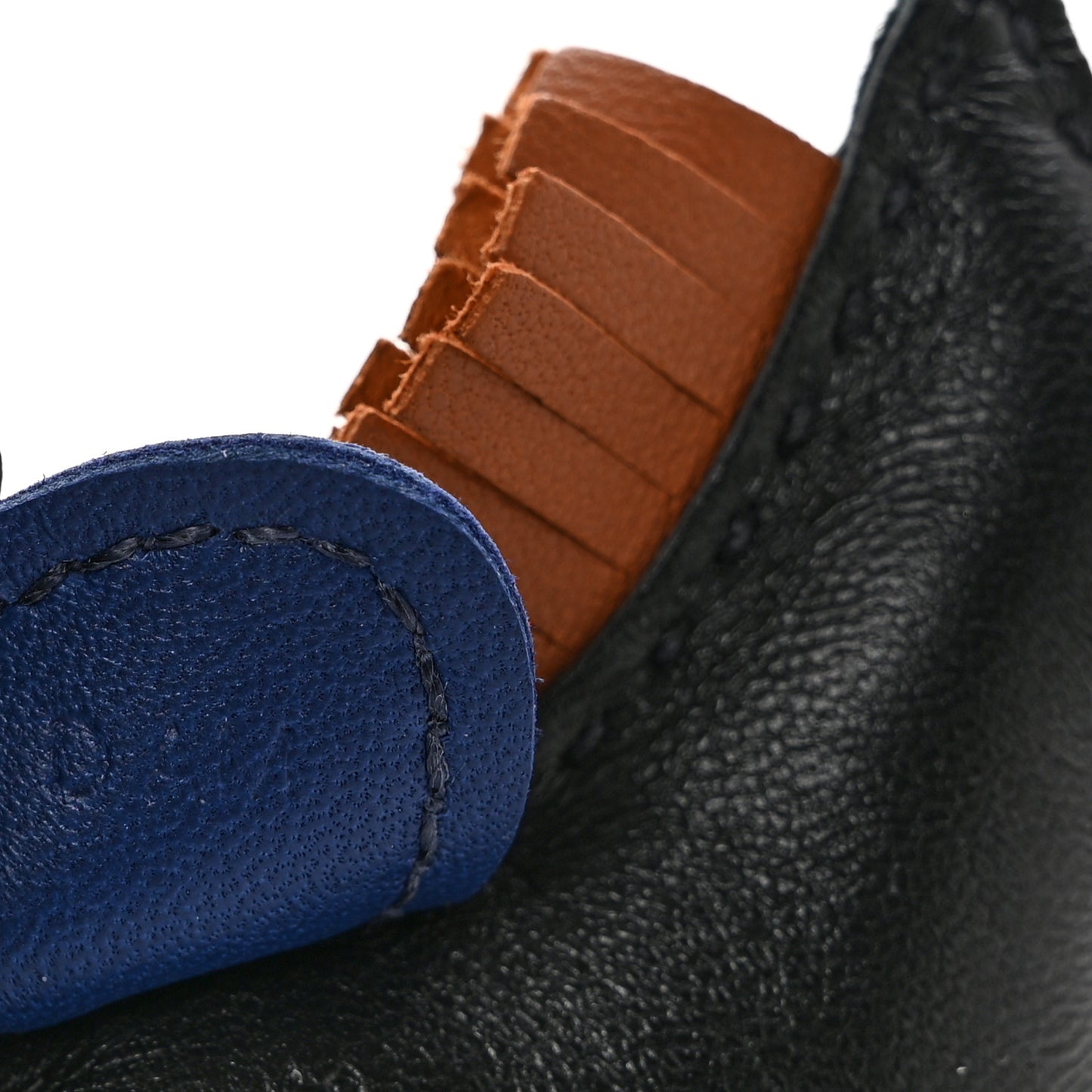 Milo Lambskin Grigri Rodeo Horse Bag Charm PM Black Bleu Saphir Gold