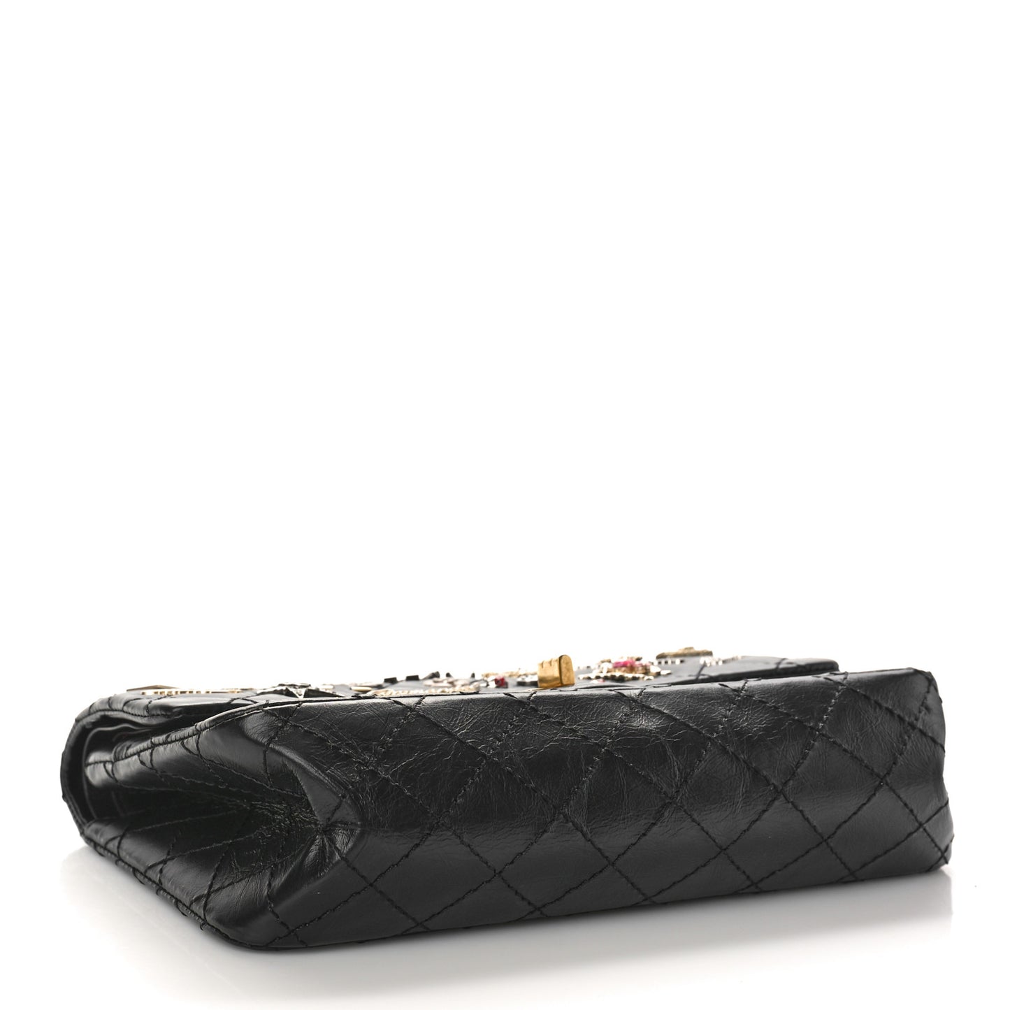 Aged Calfskin Lucky Charms 2.55 Reissue 225 Flap Black