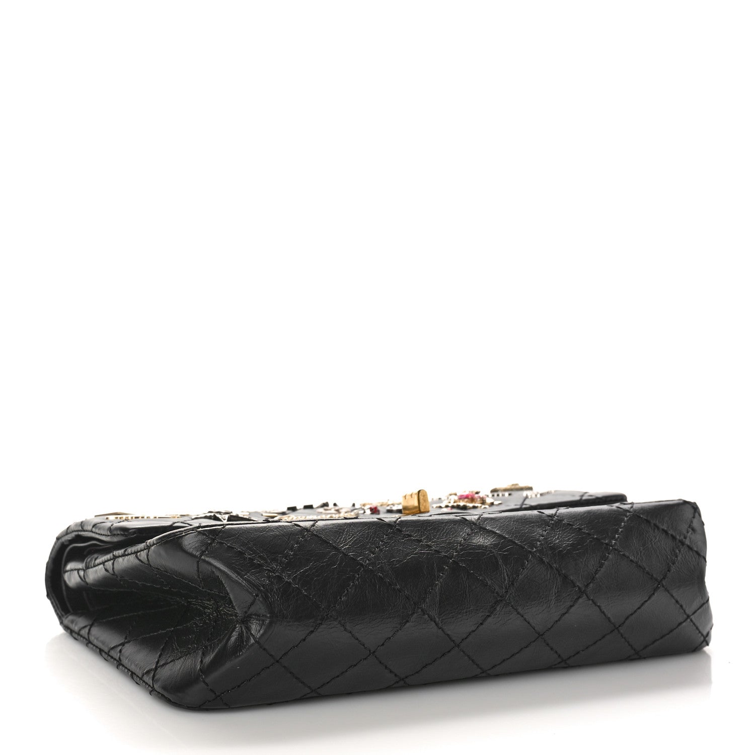 Chanel Aged Calfskin Lucky Charms 2.55 Reissue 225 Flap Black 4 of 10