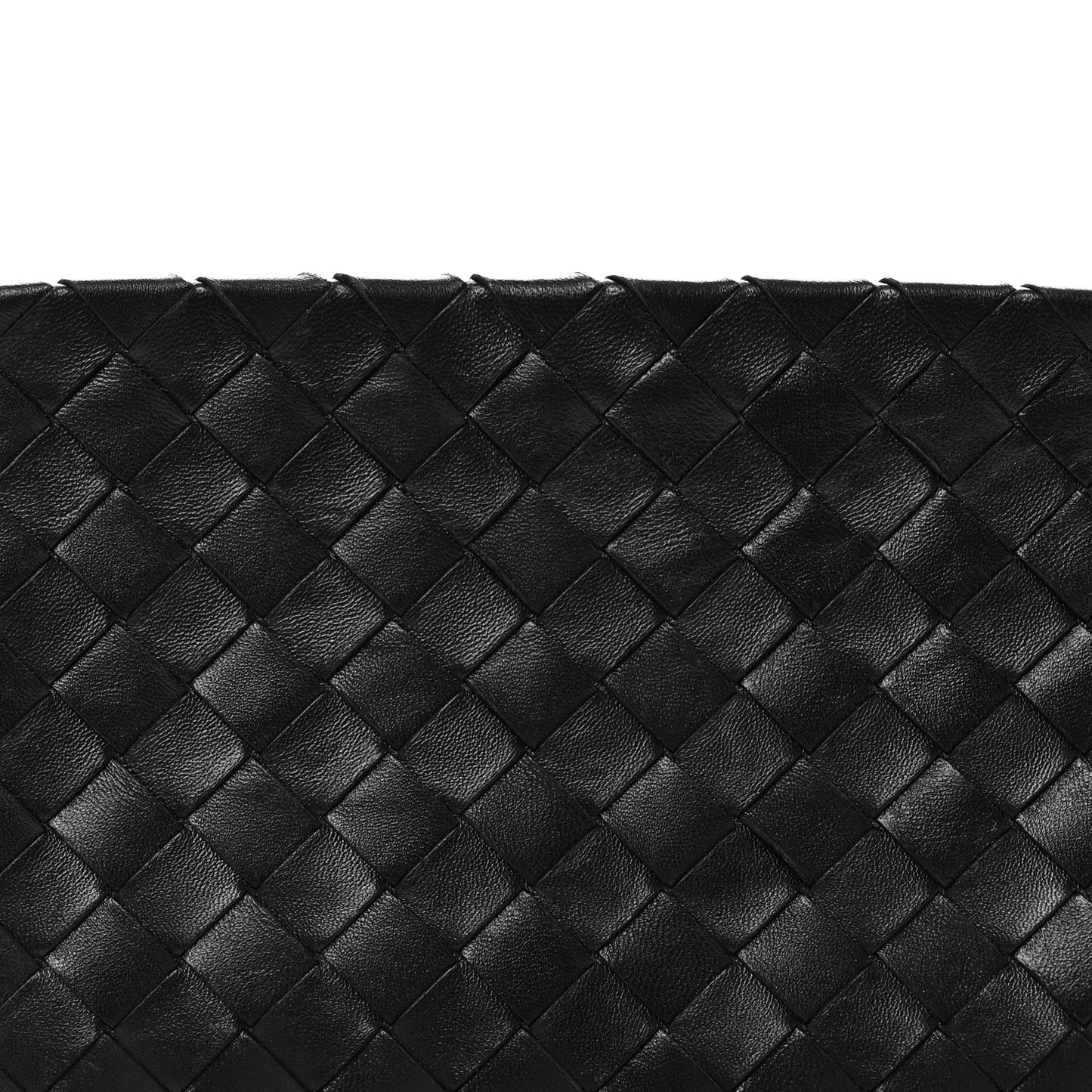 Nappa Intrecciato Zip Pouch Black