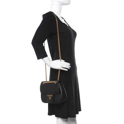 Prada Saffiano Flap Shoulder Bag Black 2 of 8