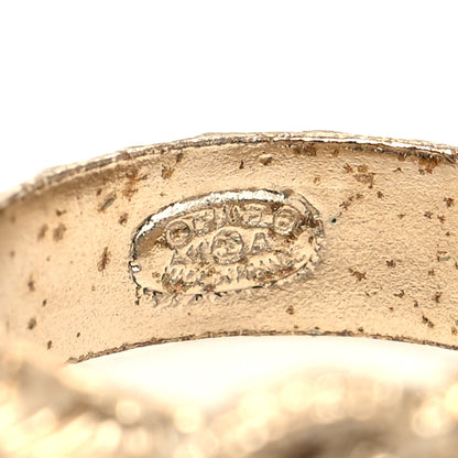 Chanel Metal CC Ring 6.75 Gold 4 of 4