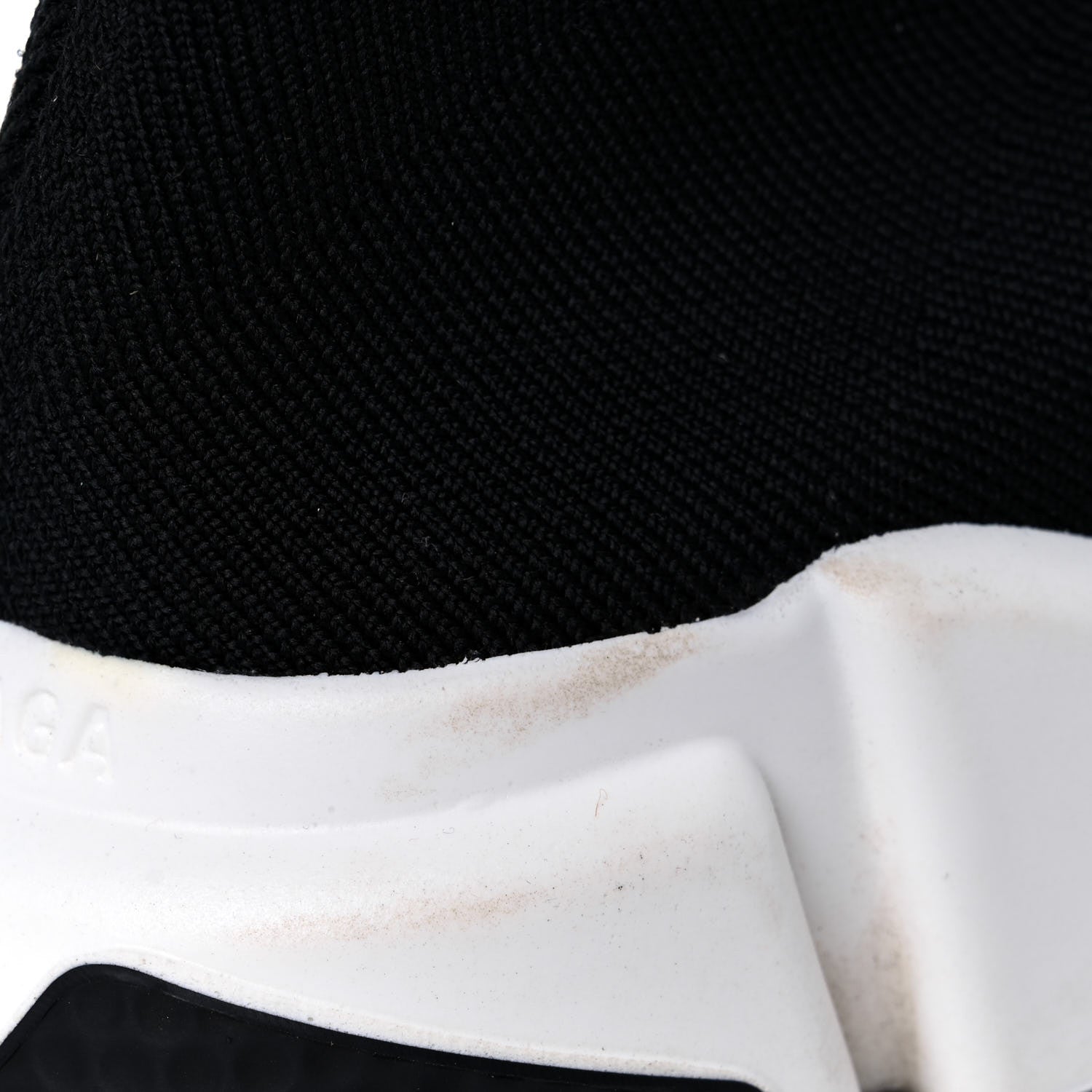 Balenciaga Neoprene Knit Womens Speed Sneakers 35 Black White 14 of 16