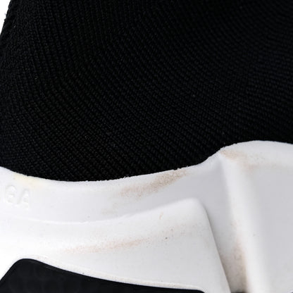 Balenciaga Neoprene Knit Womens Speed Sneakers 35 Black White 14 of 16