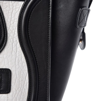 Celine Shrunken Lambskin Micro Bi-Color Luggage Black White 22 of 24