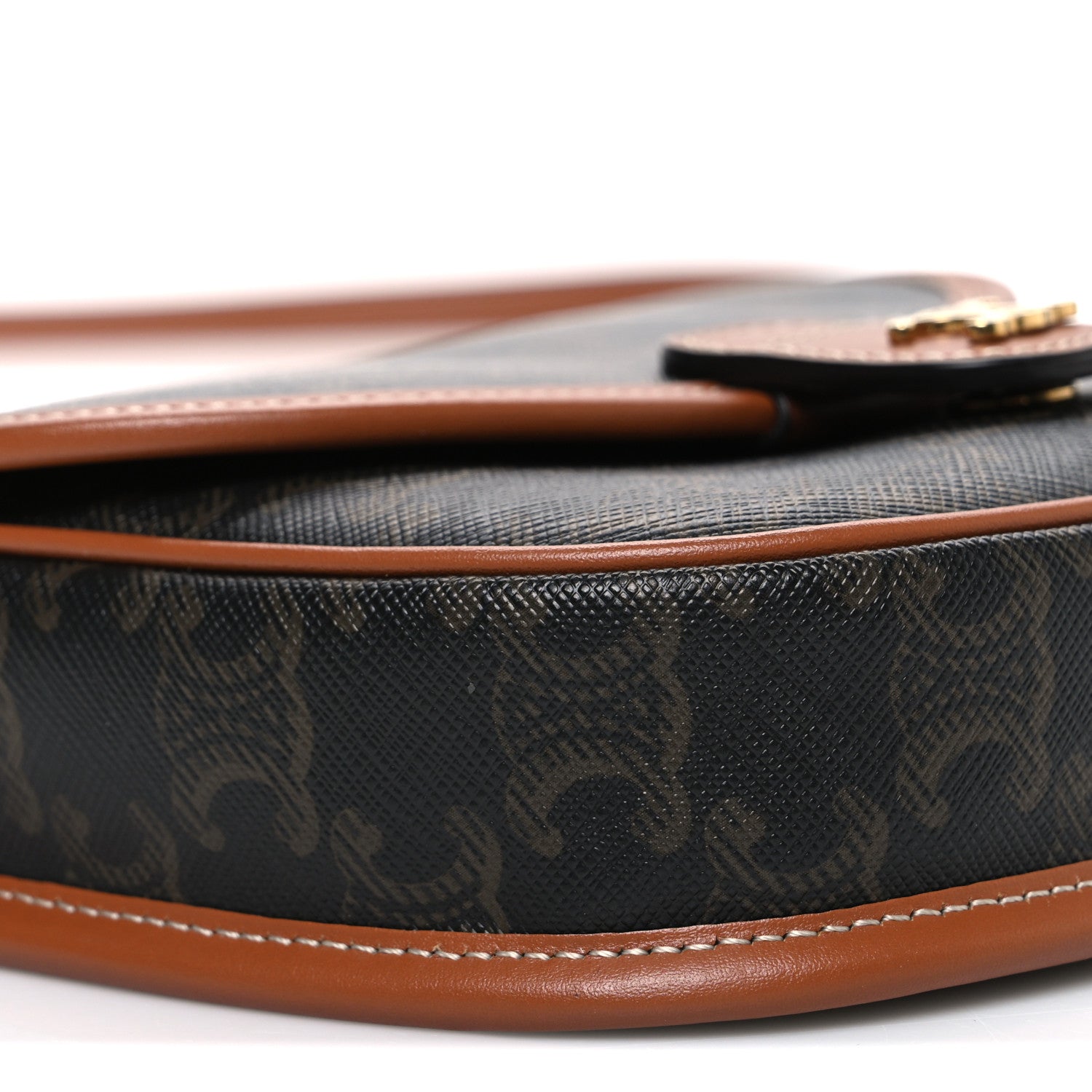 Celine Canvas Calfskin Triomphe Mini Besace Tan 9 of 11