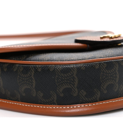 Celine Canvas Calfskin Triomphe Mini Besace Tan 9 of 11