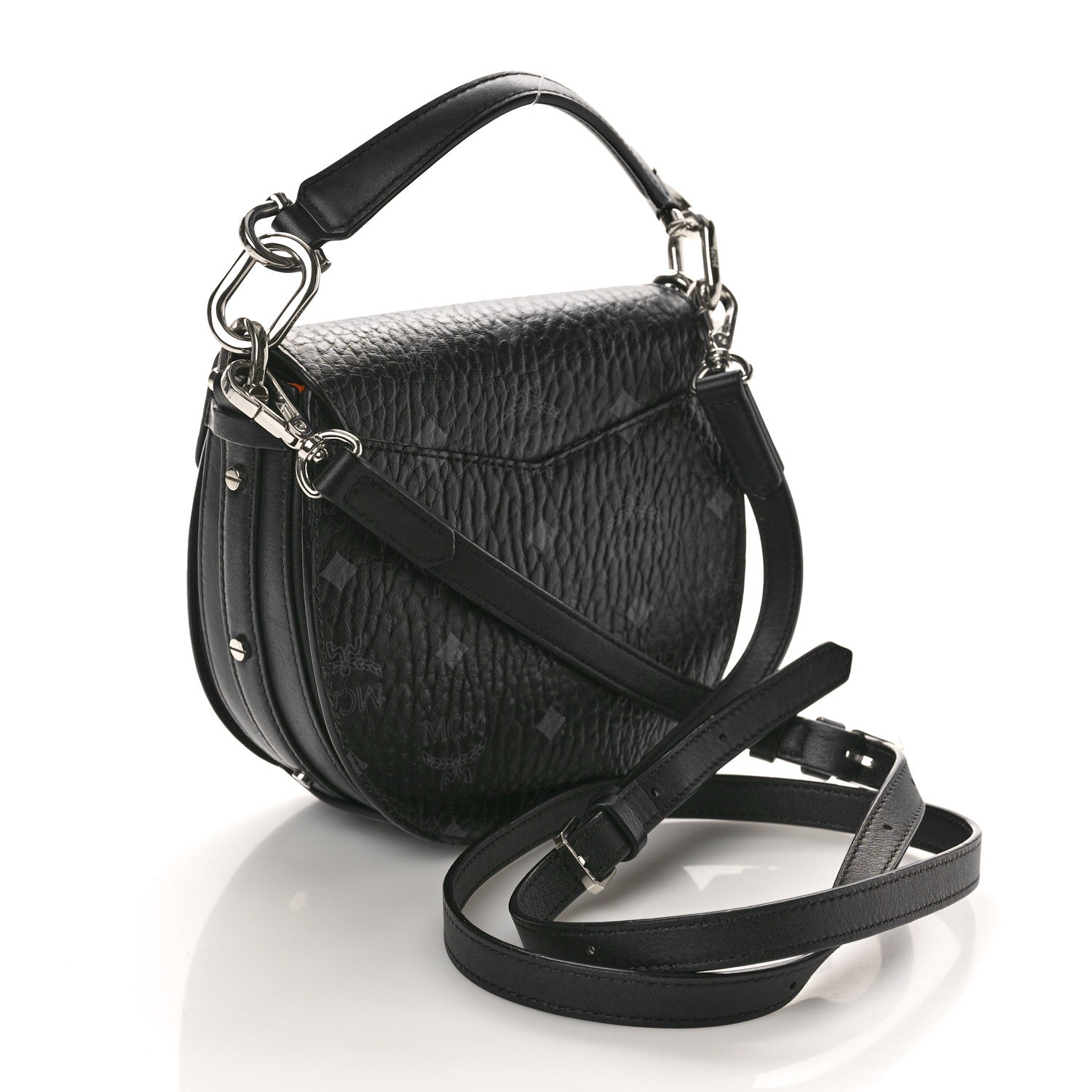 MCM Visetos Mini Patricia Crossbody Bag Black 3 of 15