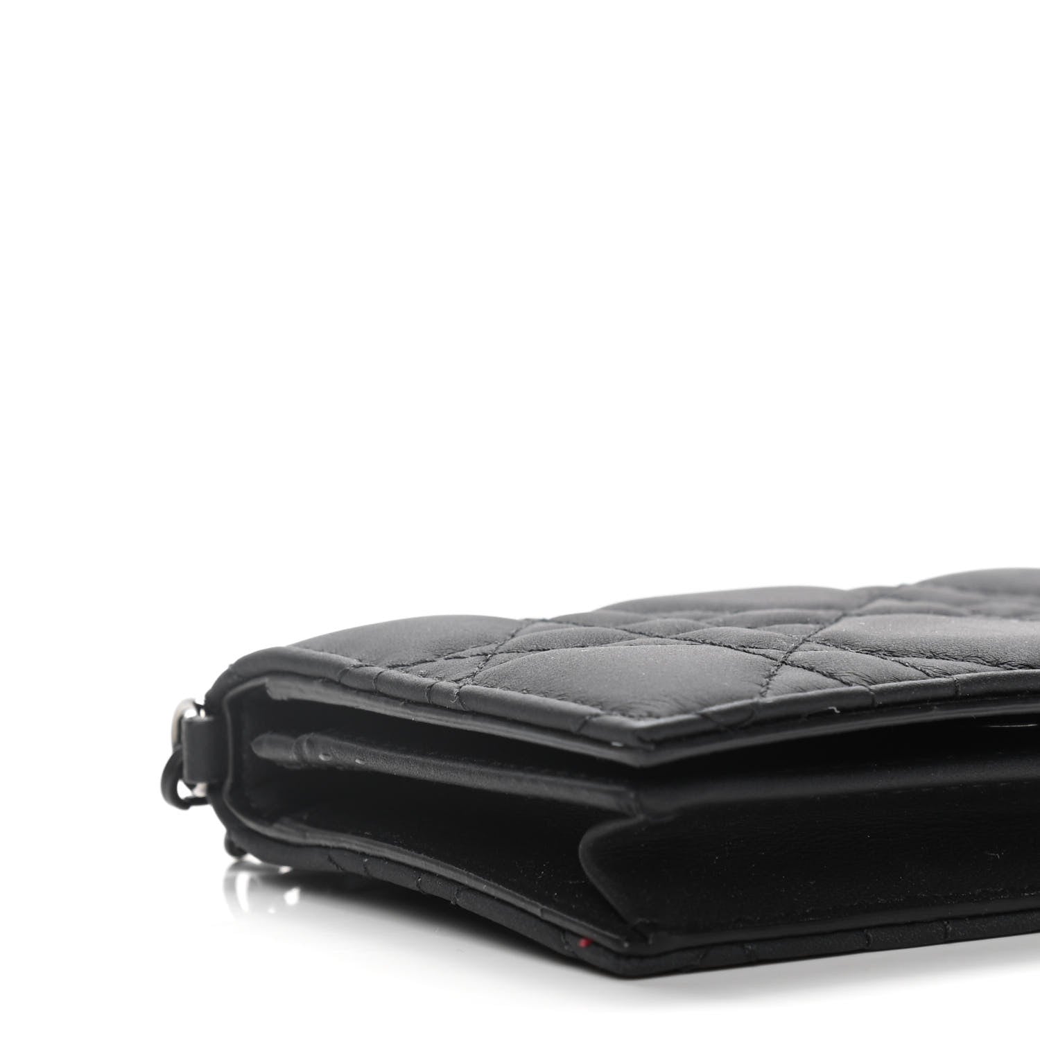Christian Dior Ultra Matte Calfskin Small Lady Dior Flap Card Holder Black 9 of 13
