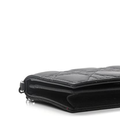 Christian Dior Ultra Matte Calfskin Small Lady Dior Flap Card Holder Black 9 of 13