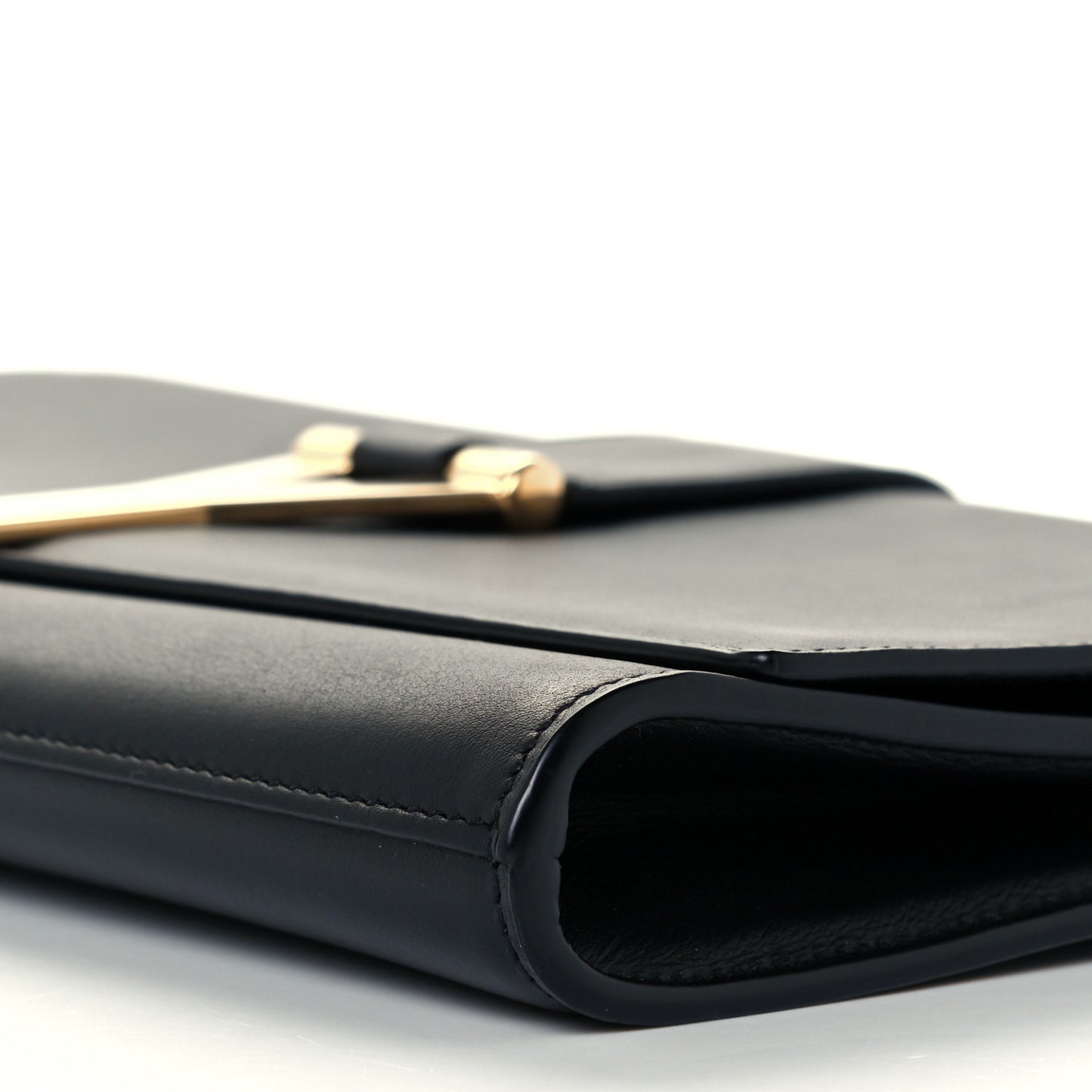 Calfskin Classic Y Ligne Clutch Black