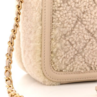 Chanel Shearling Lambskin Quilted Small CC Filigree Vanity Case Beige 12 of 12