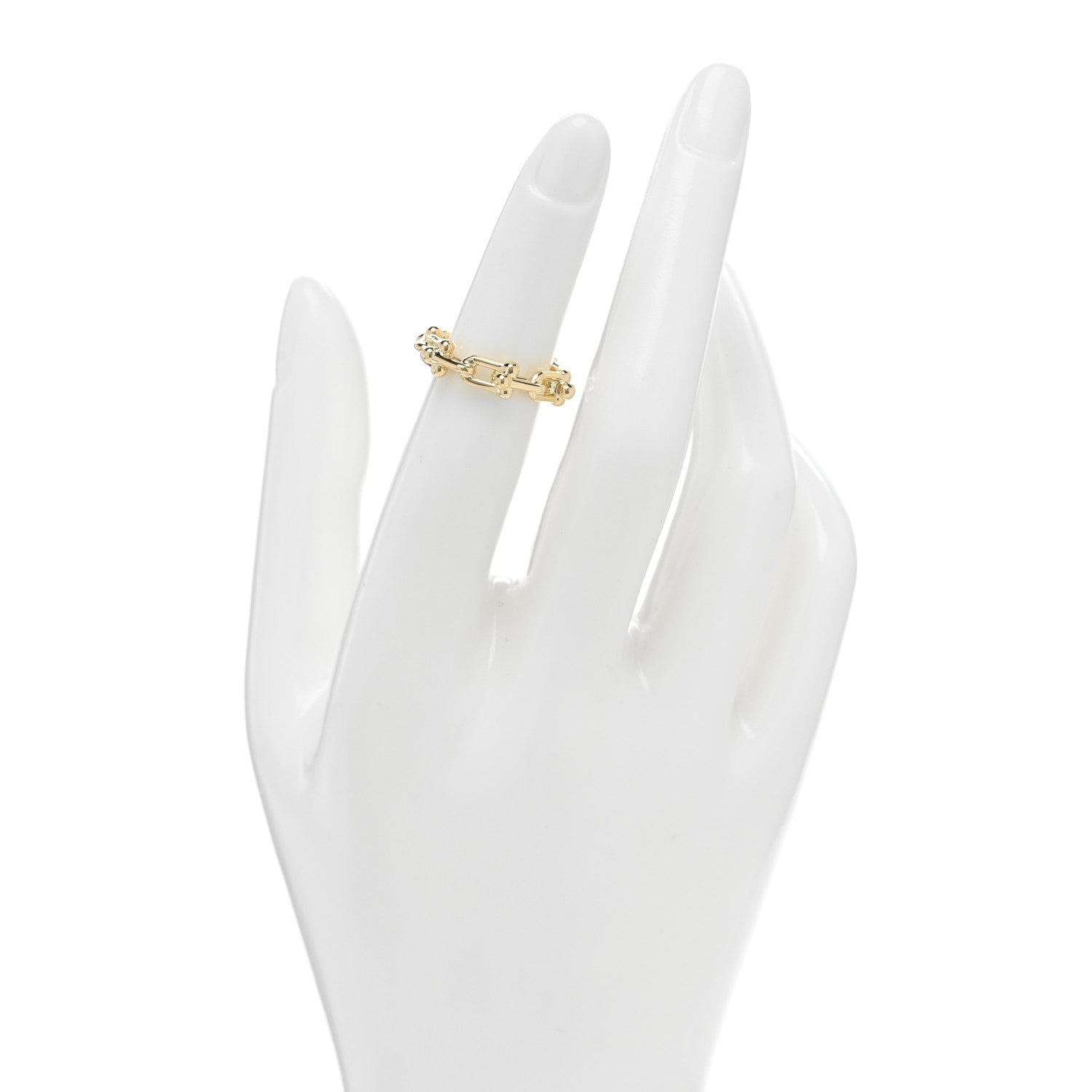 Tiffany 18K Yellow Gold Hardwear Micro Link Ring 48 4.5 2 of 5