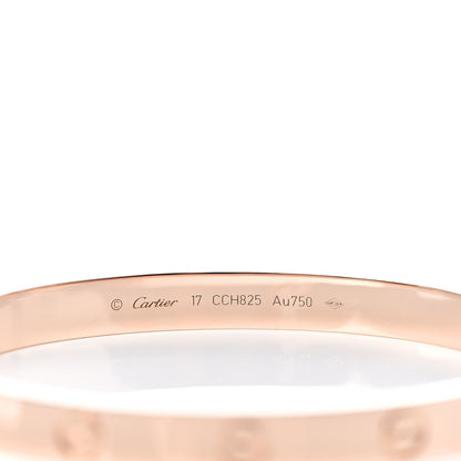 Cartier 18K Pink Gold LOVE Bracelet 17 4 of 4