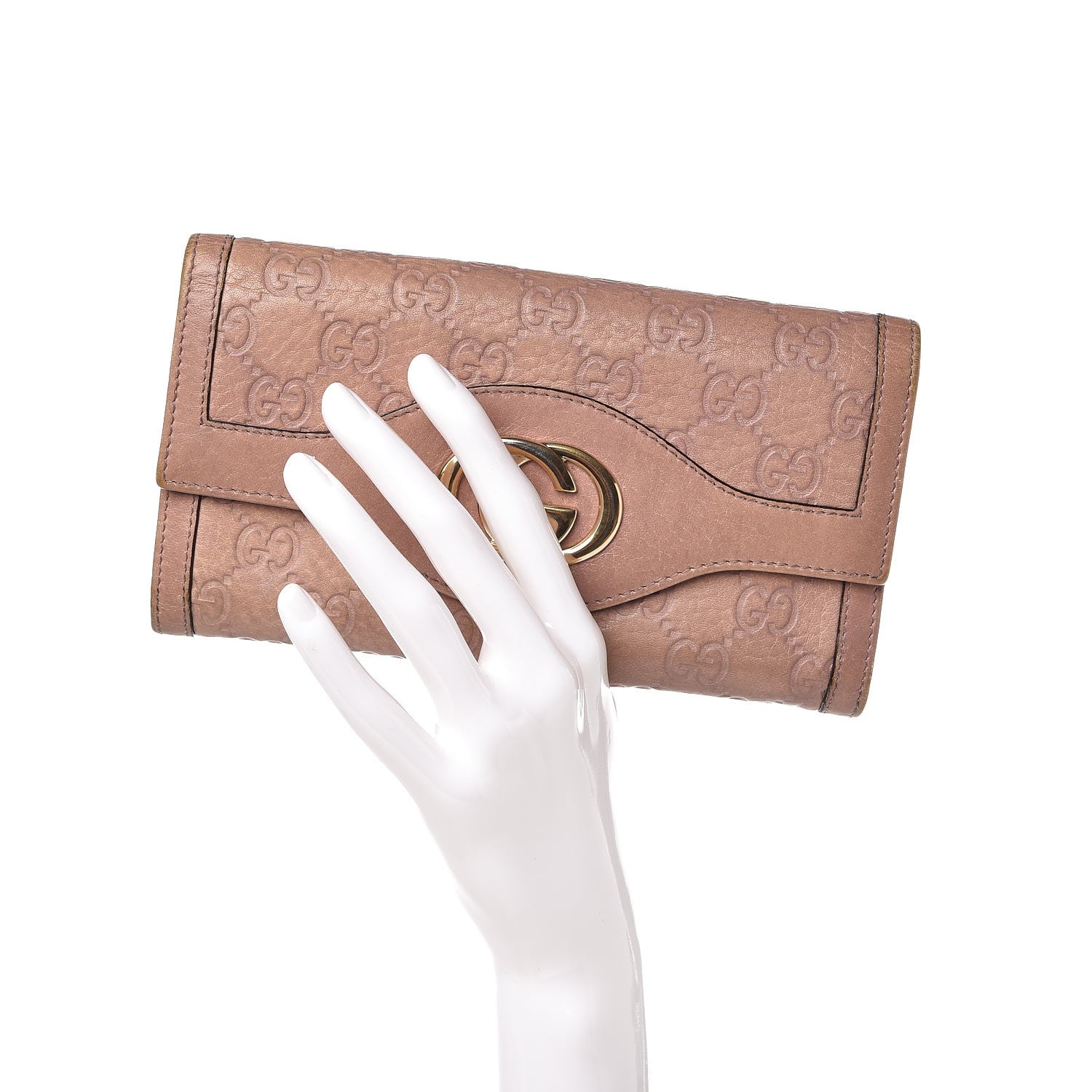 Gucci Guccissima Sukey Continental Wallet Pink 2 of 8