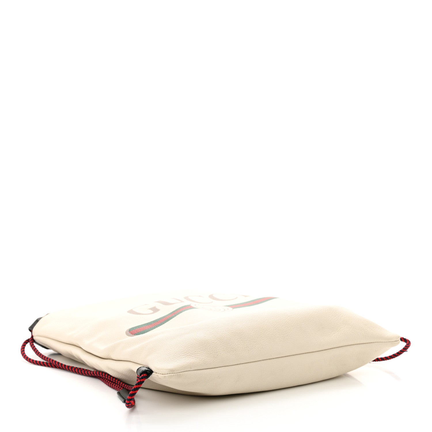Gucci Calfskin Logo Drawstring Backpack Mystic White 5 of 14