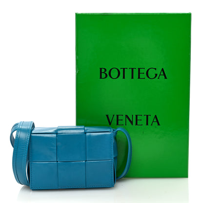 Bottega Veneta Crinkled Lambskin Maxi Intrecciato Extra Mini Cassette Crossbody Bag Blueprint 9 of 9