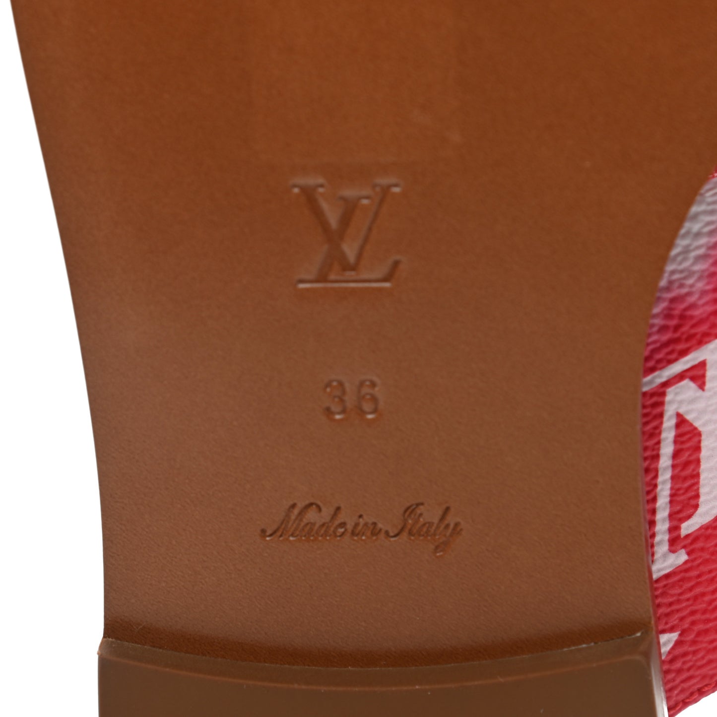 Monogram Escale Palma Sandals 36 Rouge