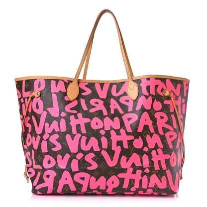 Louis Vuitton Monogram Graffiti Neverfull GM Fuchsia 1 of 9