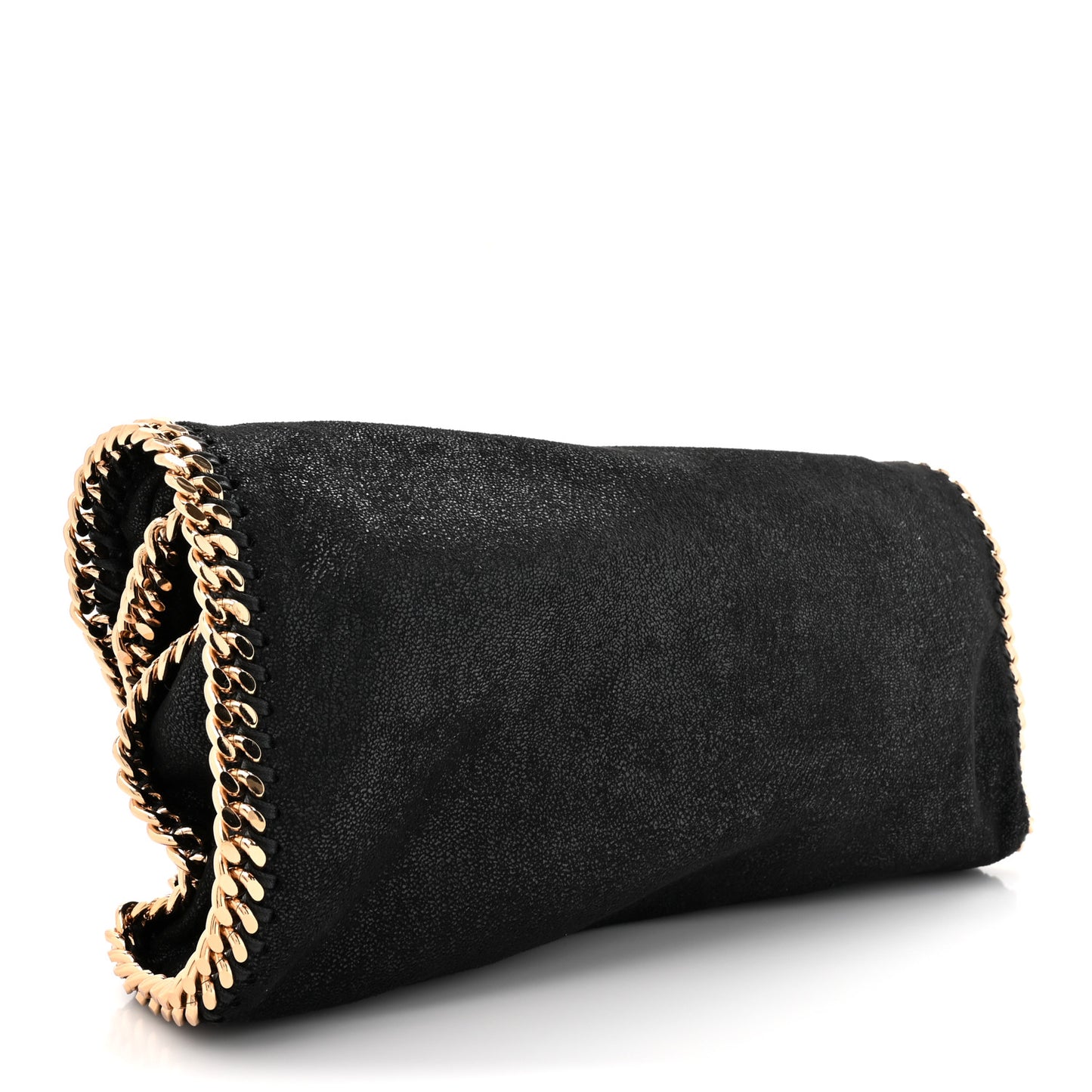 Shaggy Deer Small Falabella Fold Over Tote Black