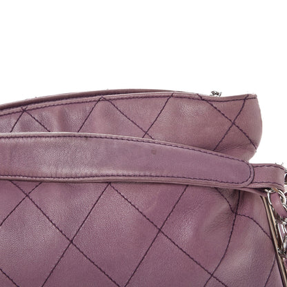 Chanel Lambskin Stitched Medium Ultimate Soft Tote Light Purple 10 of 13